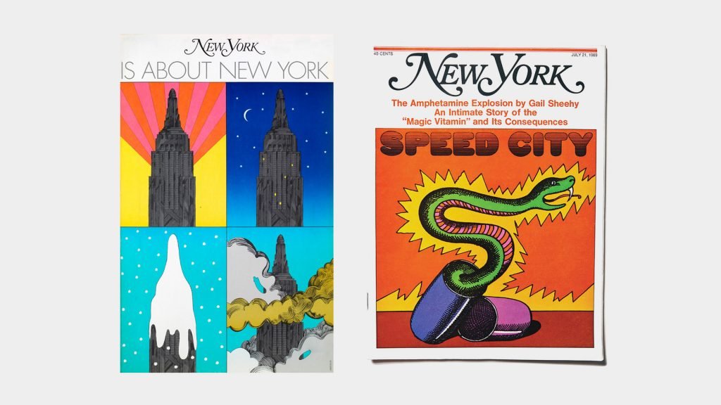 Portadas de The New York Magazine fundada por Milton Glaser y Clay Felker Felker en 1968.