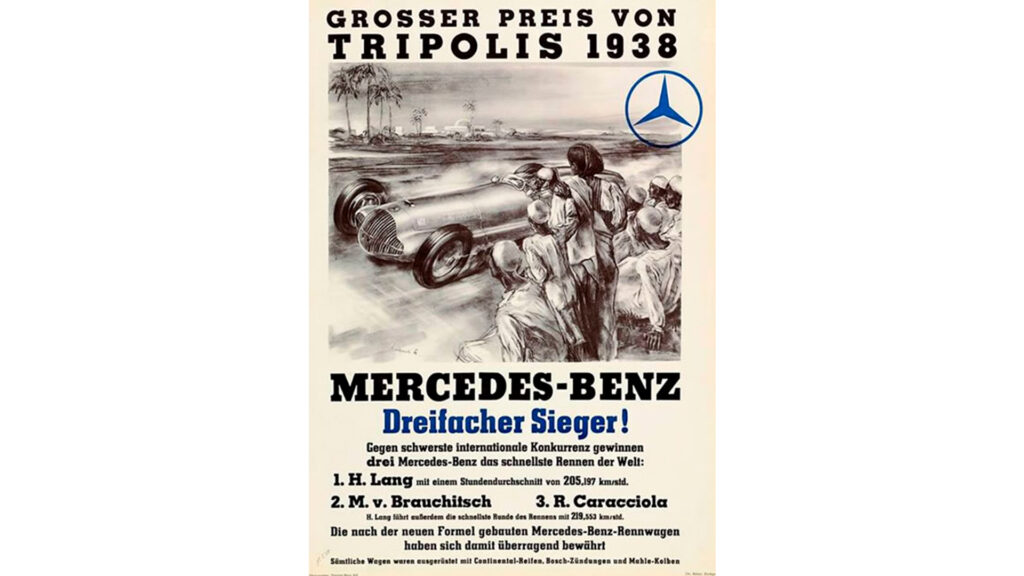 símbolo estrella tres puntas Mercedes Benz - publicidad vintage