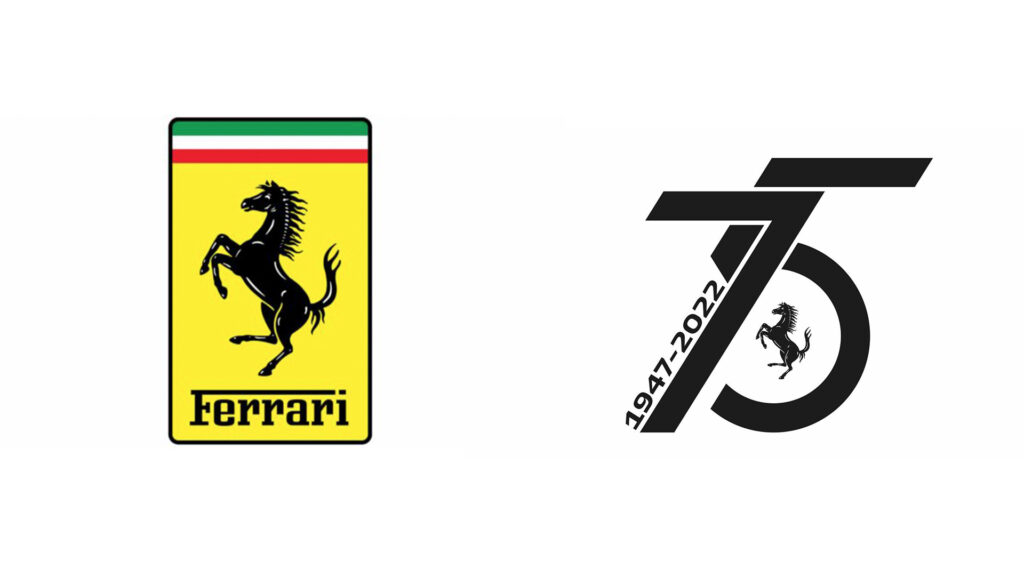 comparación logo Ferrari 
