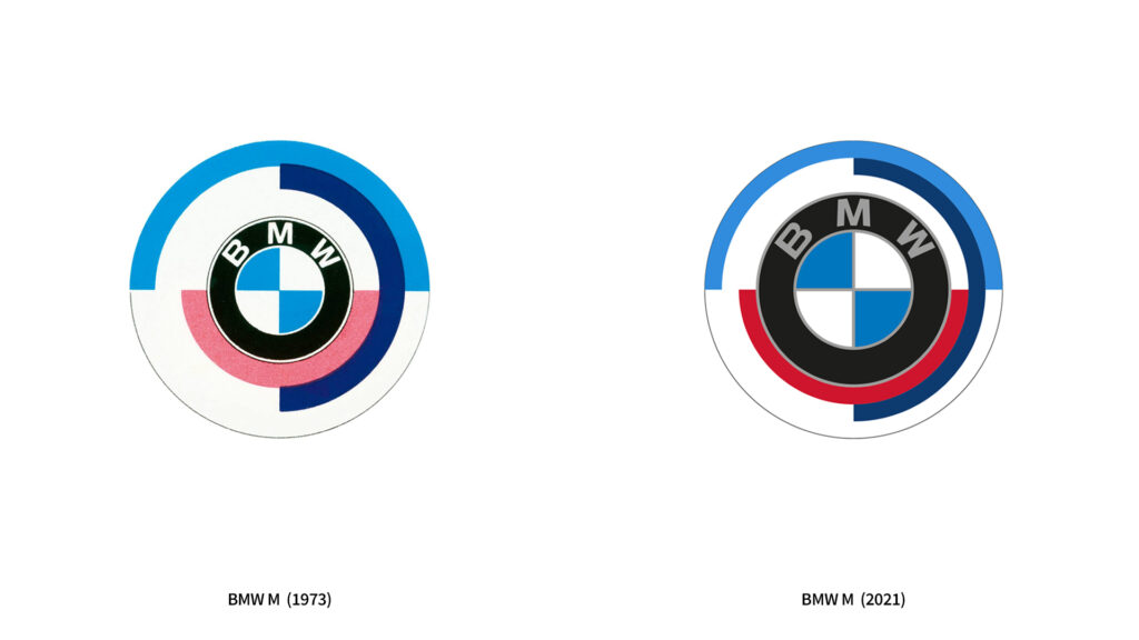 logo BMW M 50 aniversario, con inspiración retro y a todo color
